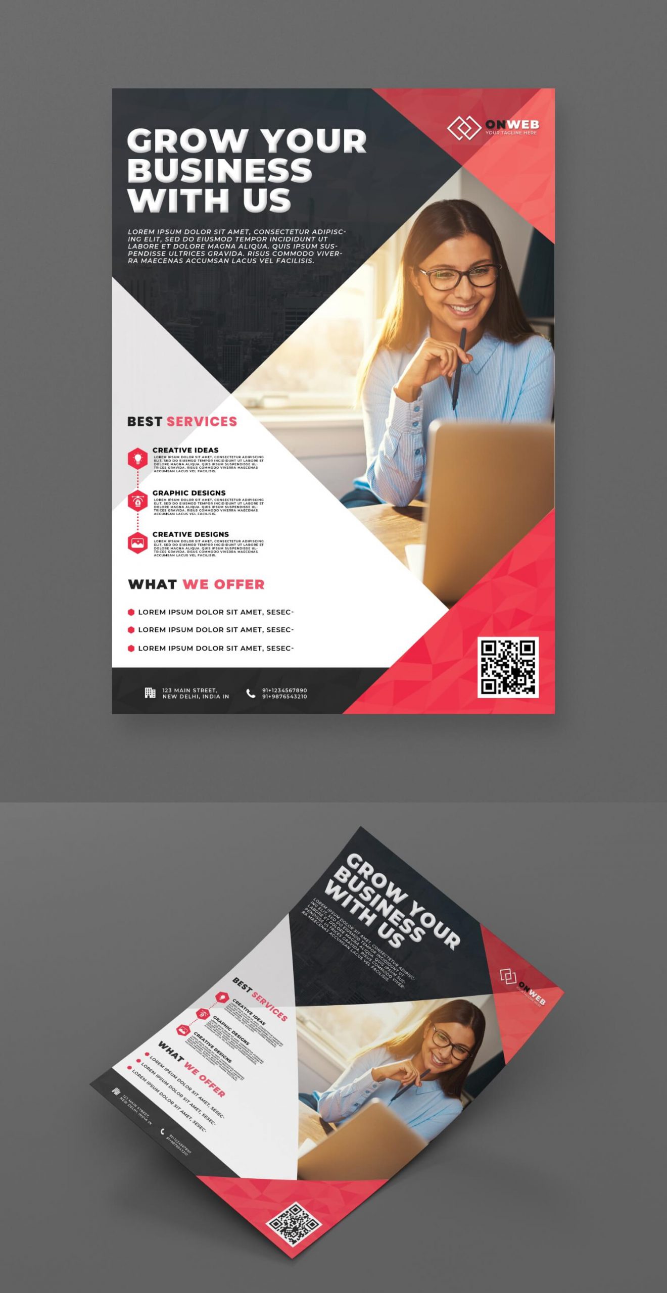 Business Flyer Free PSD Template 