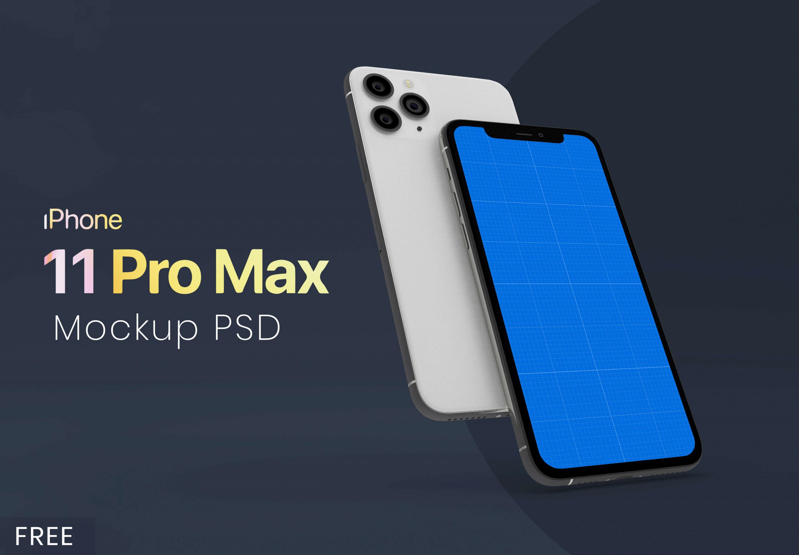 iPhone 11 Pro Premium Looking Free Mock-Up PSD