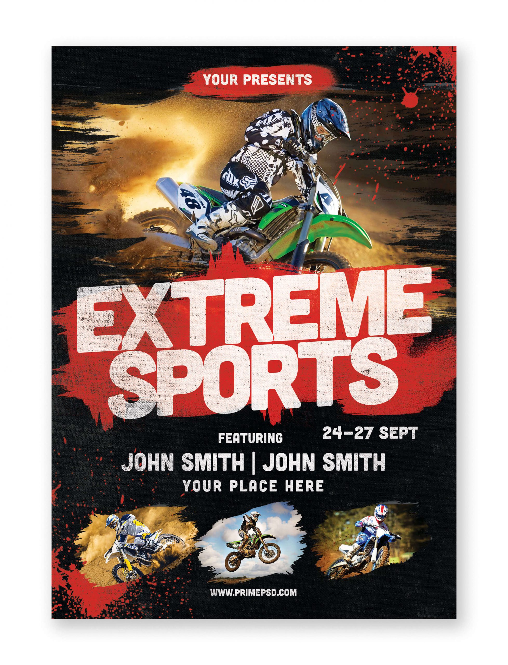 extreme sport flyer psd