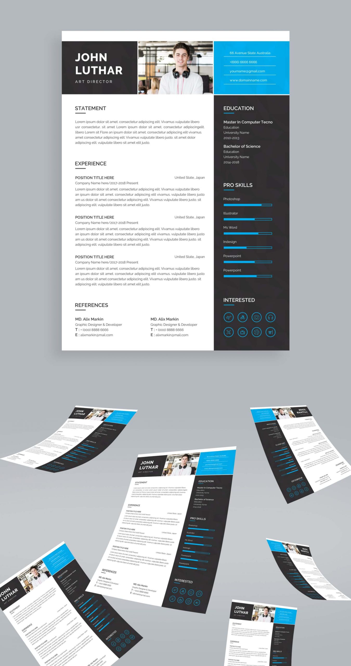 Resume Template psd