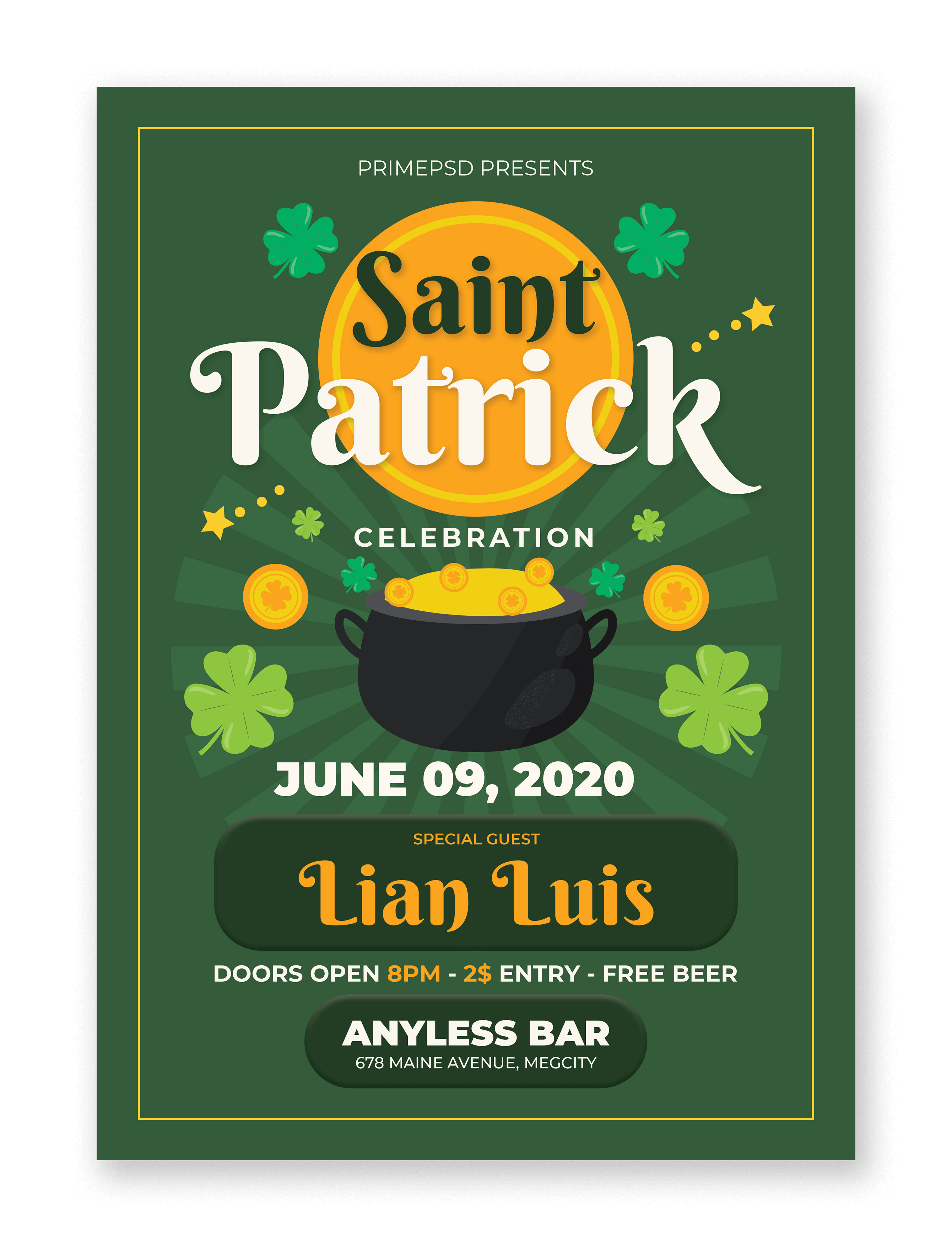 saint patrik Flyer psd