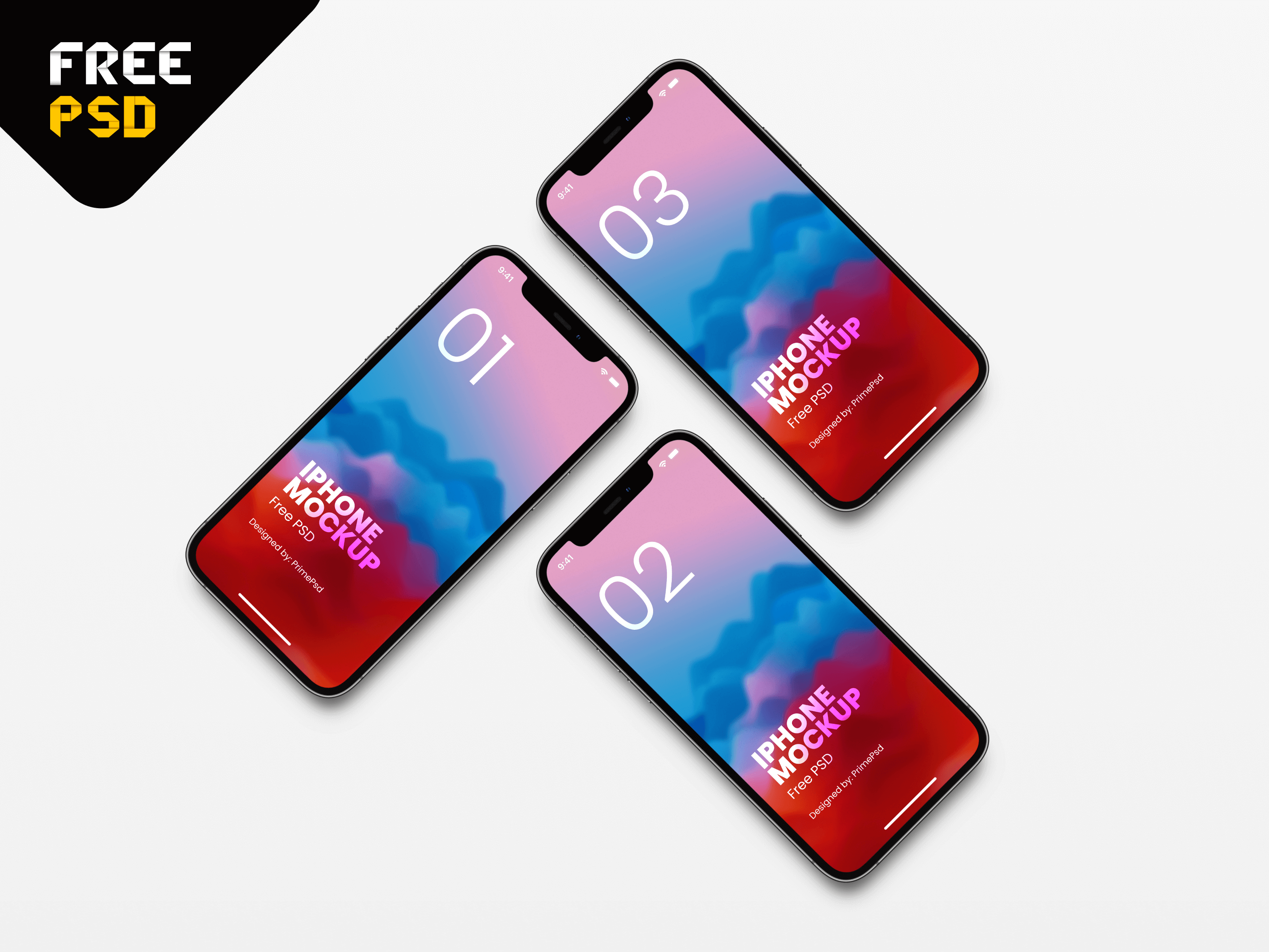 iPhone Mockup Free PSD - PrimePSD