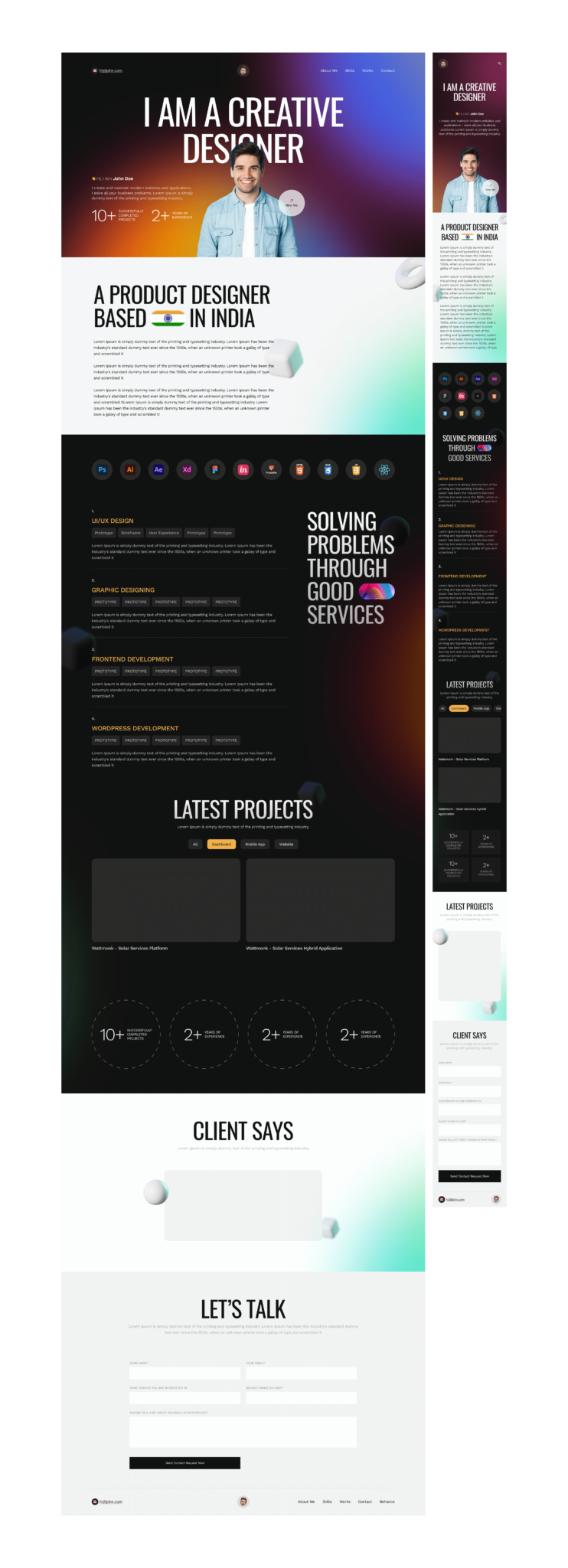 Portfolio Website Design Figma PrimePSD