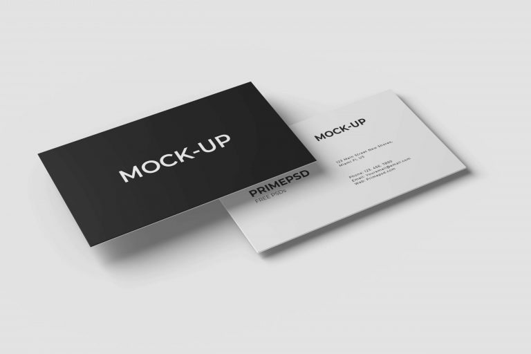 Floating Business Card Mockup Free PSD - PrimePSD