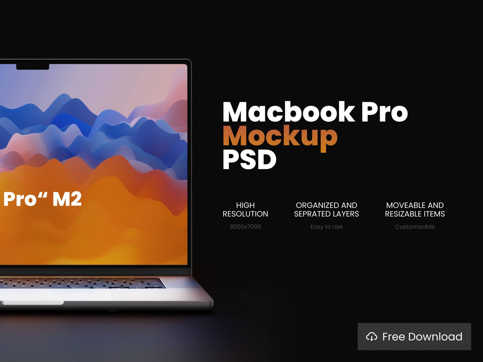 MacBook Front View Mockup Free PSD   PrimePSD