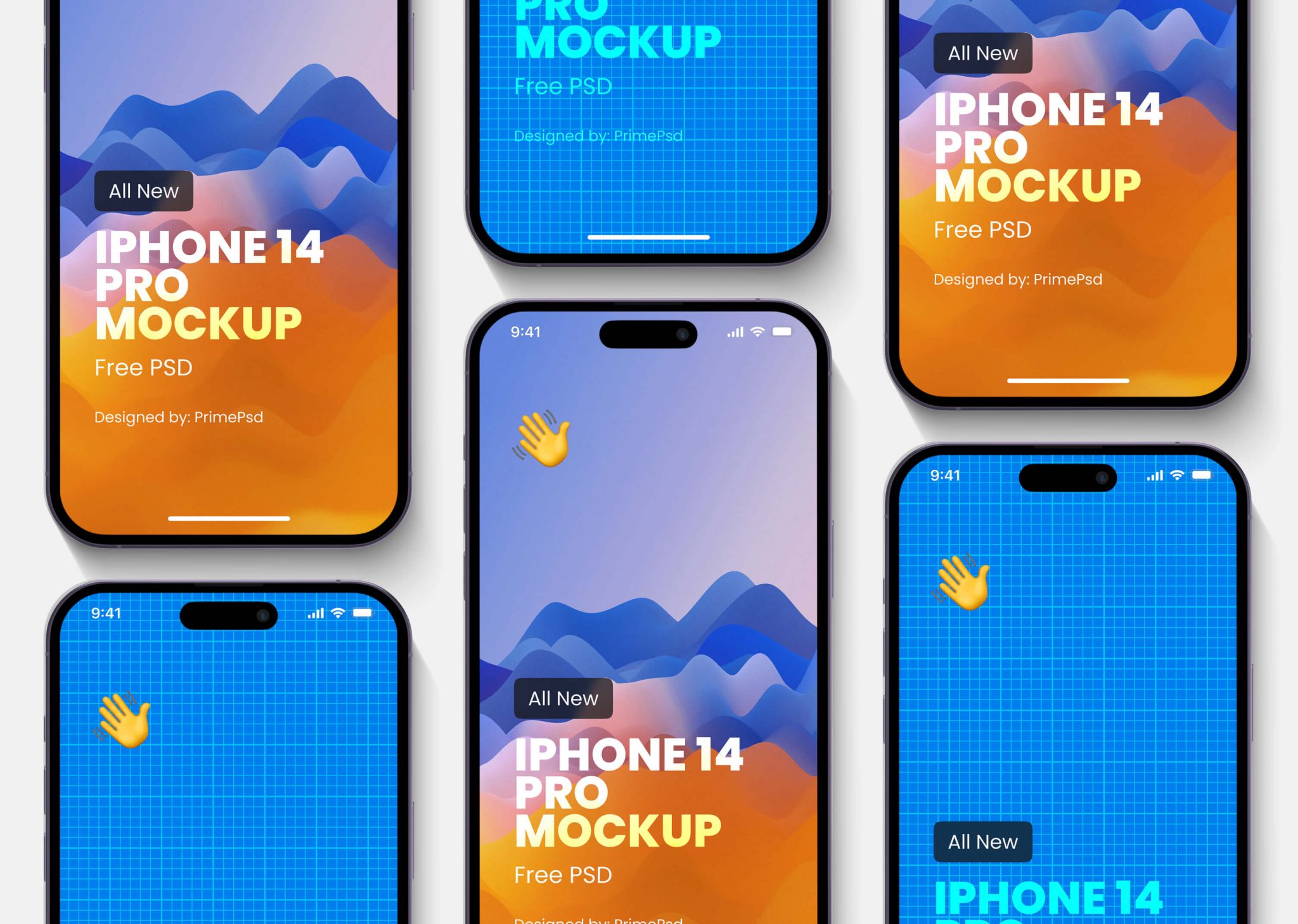 iPhone 14 Pro Mockup Free PSD - PrimePSD